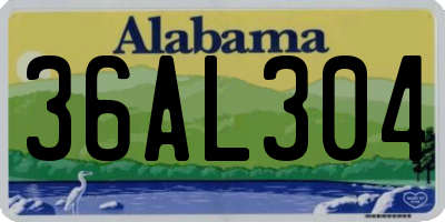 AL license plate 36AL304