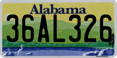 AL license plate 36AL326