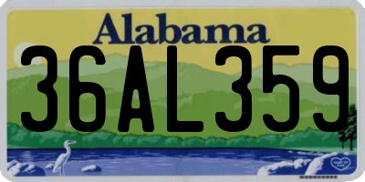 AL license plate 36AL359