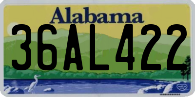 AL license plate 36AL422