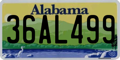 AL license plate 36AL499