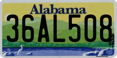 AL license plate 36AL508