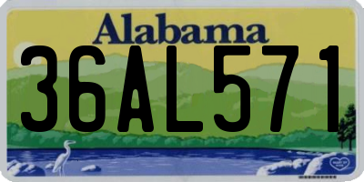 AL license plate 36AL571