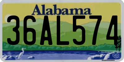 AL license plate 36AL574