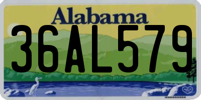 AL license plate 36AL579