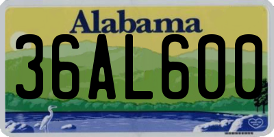 AL license plate 36AL600