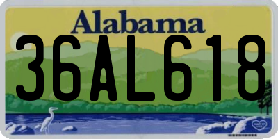 AL license plate 36AL618