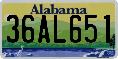 AL license plate 36AL651