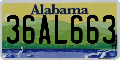 AL license plate 36AL663