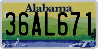 AL license plate 36AL671