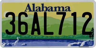 AL license plate 36AL712