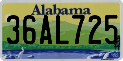 AL license plate 36AL725