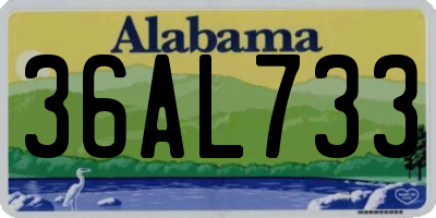 AL license plate 36AL733