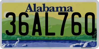 AL license plate 36AL760