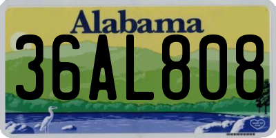 AL license plate 36AL808