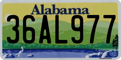 AL license plate 36AL977