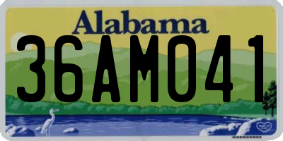 AL license plate 36AM041
