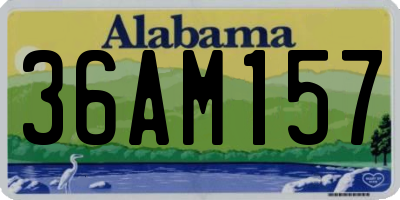 AL license plate 36AM157