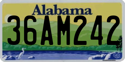 AL license plate 36AM242