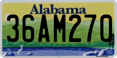 AL license plate 36AM270
