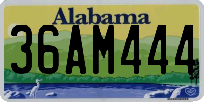 AL license plate 36AM444
