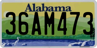 AL license plate 36AM473