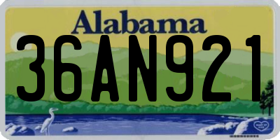 AL license plate 36AN921