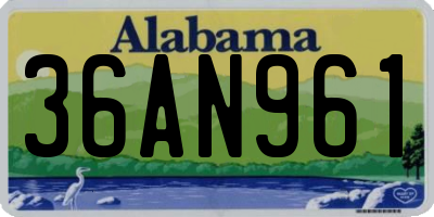 AL license plate 36AN961