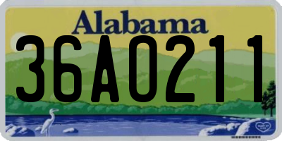 AL license plate 36AO211