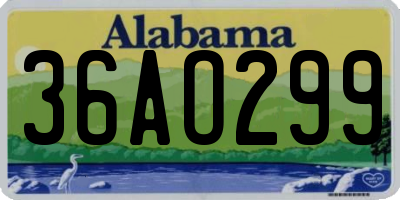AL license plate 36AO299