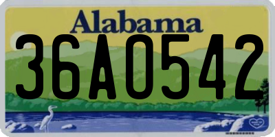 AL license plate 36AO542