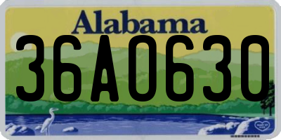 AL license plate 36AO630