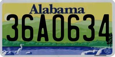 AL license plate 36AO634