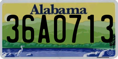 AL license plate 36AO713