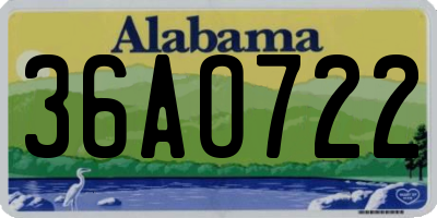 AL license plate 36AO722