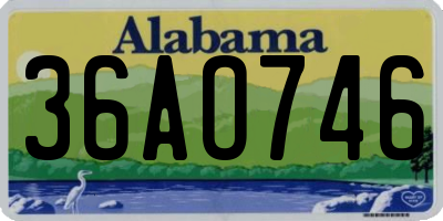 AL license plate 36AO746