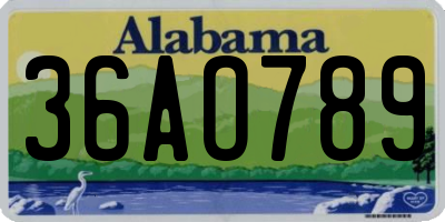AL license plate 36AO789