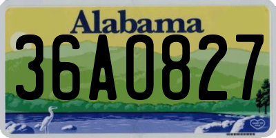 AL license plate 36AO827