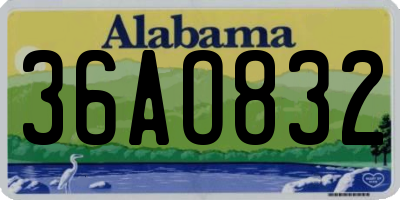 AL license plate 36AO832