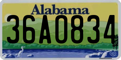 AL license plate 36AO834