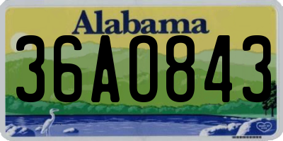 AL license plate 36AO843