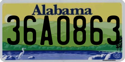 AL license plate 36AO863