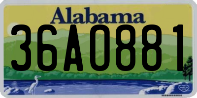 AL license plate 36AO881