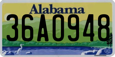 AL license plate 36AO948