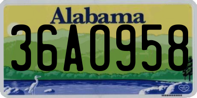 AL license plate 36AO958