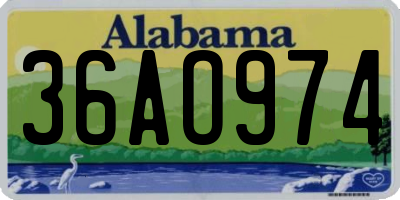 AL license plate 36AO974