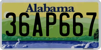 AL license plate 36AP667