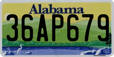 AL license plate 36AP679
