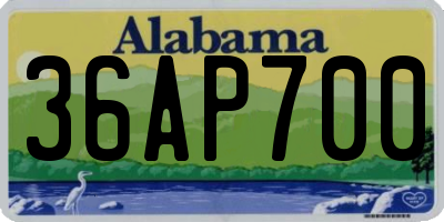 AL license plate 36AP700
