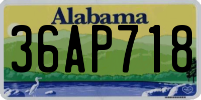 AL license plate 36AP718